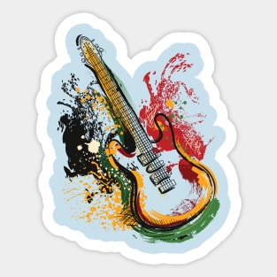 Guitar Art Sticker